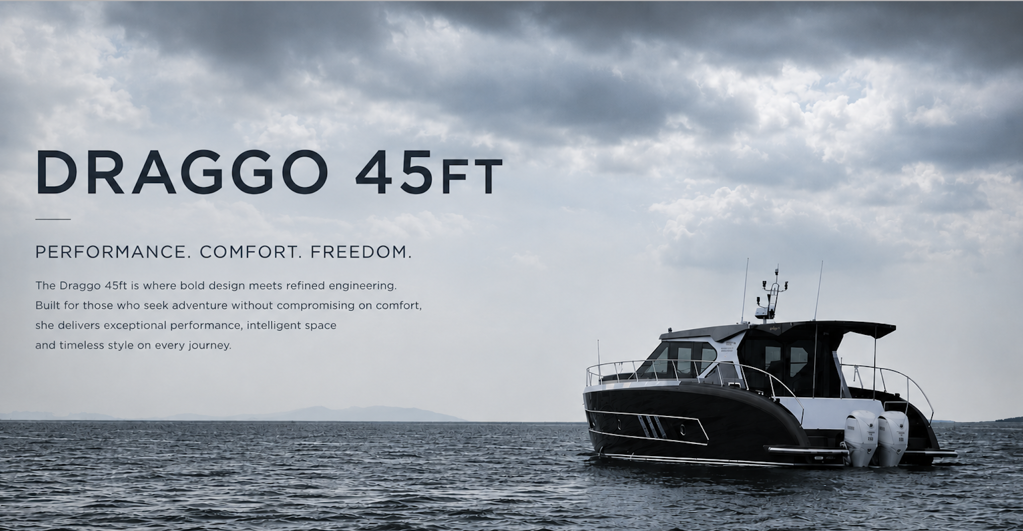 45ft outboard yacht for sale – Draggo 45