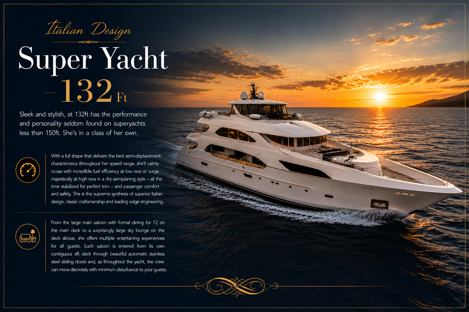 132ft superyacht for sale